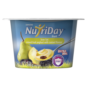 Nutriday Mixed Fruit & Custard Flavoured Low Fat Yoghurt 200g