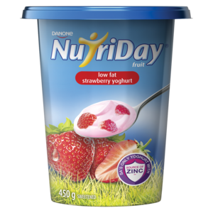 Nutriday Strawberry Flavoured Low Fat Yoghurt 450ml