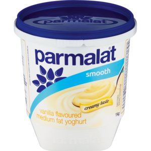 Parmalat Medium Fat Vanilla Flavoured Smooth Yoghurt 1kg