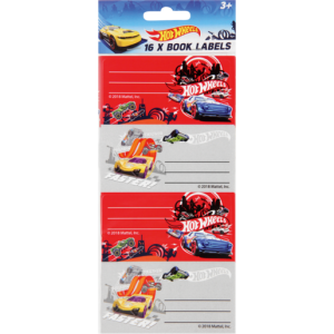 Hot Wheels Book Labels 16 Pack