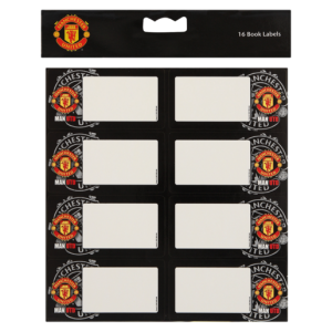 Man United Assorted Book Labels 16 Pack