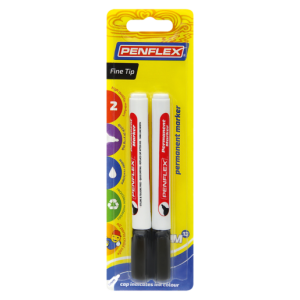 Penflex Black Permanent Makers 2 Pack