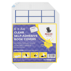 Magic Cover Clear Self-Adhesive A4 Book Covers