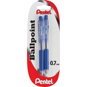 Pentel Blue Ballpoint Pen 2 Pack