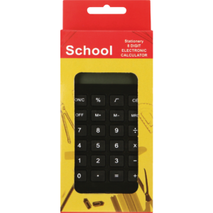 School Black 8 Digit Electronic Calculator