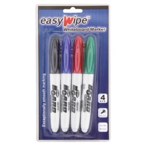 Easywipe Assorted White Board Markers 4 Pack