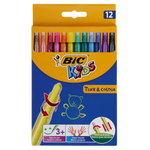 Bic Retractable Wax Crayons 12 Pack