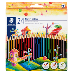 Staedtler Long Assorted Pencil Crayons 24 Pack