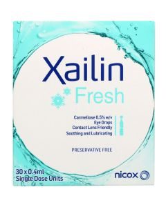 Xailin Fresh Eye Drops Single Dose Units 0.4ml 30's