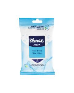 Kleenex Aqua Hand & Face Wipe 10`s