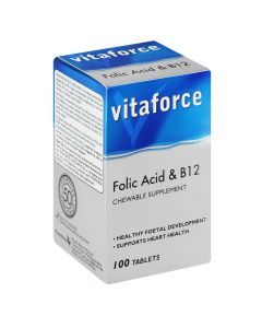 Vitaforce Folic Acid& B12 100 Tabs