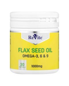 Revite Flax Seed Oil 1000mg 30 Softgels