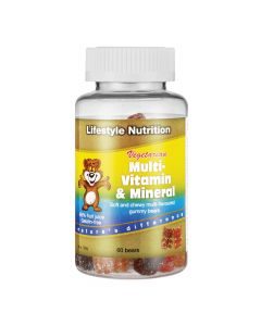 Lifestyle Nutrition Gummy Bears Vegetarian Mulvitamin 60's