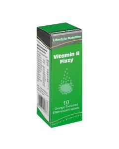 Lifestyle Nutrition Vitamin B Fizzy Orange Flavoured Effervescent Tablets 10's