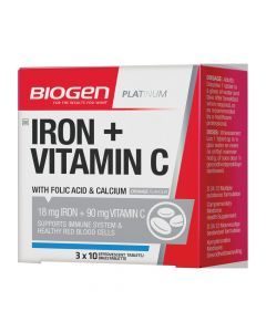 Biogen Iron & Vit C Fizzy 30's