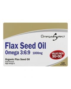 Select Flaxseed Oil Omega 180 Softgel Caps