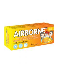 Airborne Effervescent Tablets Orange Flavour 10's