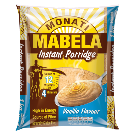 Monati Mabela Instant Vanilla Flavoured Porridge Pack 1kg