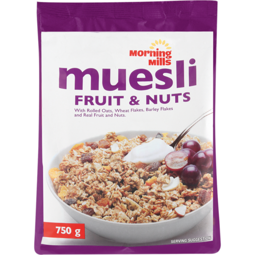 Morning Mills Fruit & Nut Muesli Cereal 750g