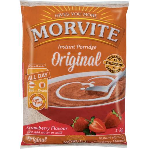 Morvite Original Strawberry Flavoured Instant Porridge 1kg