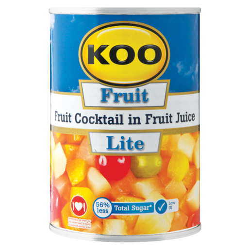 Koo Lite Fruit Cocktail In Fruit Juice Can 410g