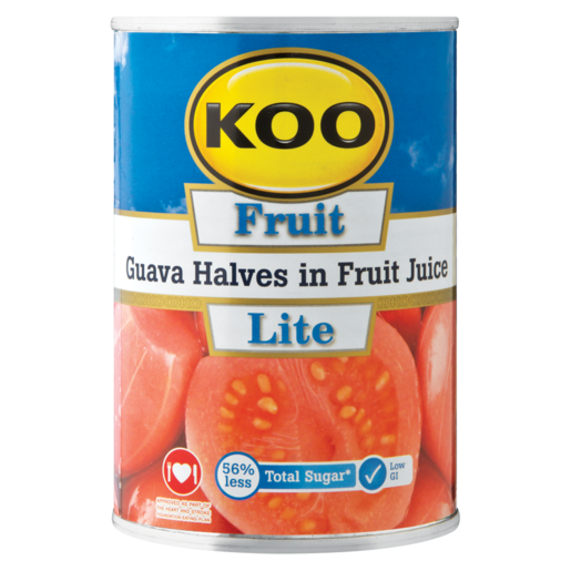 Koo Lite Guava Halves In Fruit Juice Can 410g