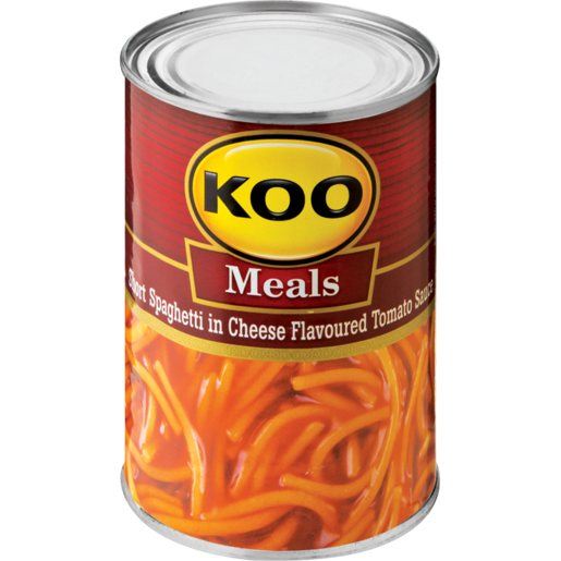 Koo Short Spaghetti In Cheese Flavoured Tomato Sauce 410g