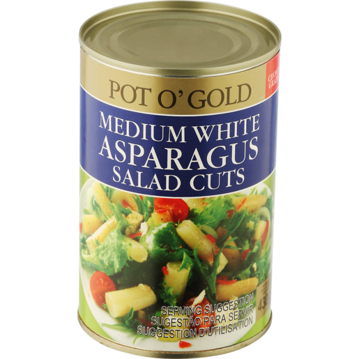 Pot O' Gold Medium White Asparagus Salad Cuts 430g