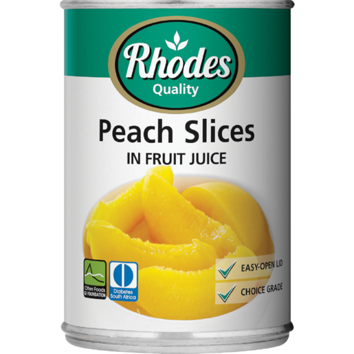 Rhodes Peach Slices In Fruit 410g