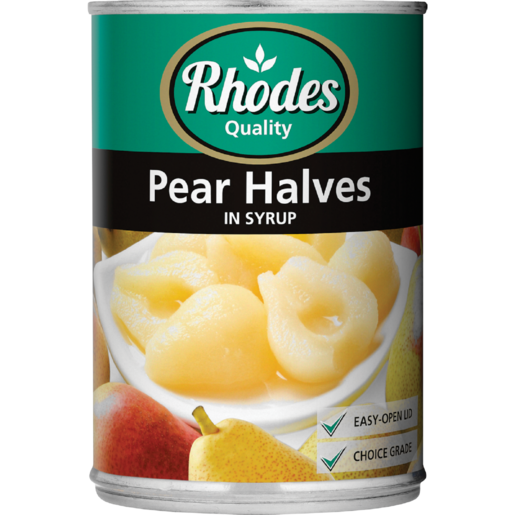 Rhodes Pear Halves In Syrup 410g