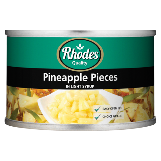 Rhodes Pineapple Pieces In Light Syrup Can 227g