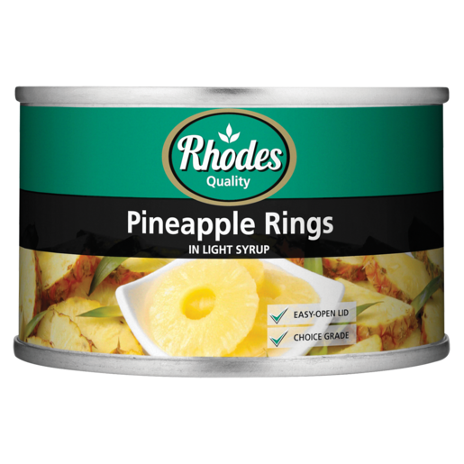 Rhodes Pineapple Rings In Light Syrup Can 227g