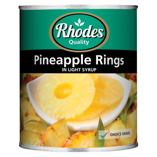 Rhodes Pineapple Rings In Light Syrup Can 825g