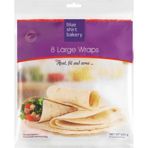 Blue Shirt Bakery Large Wraps 8 Pack