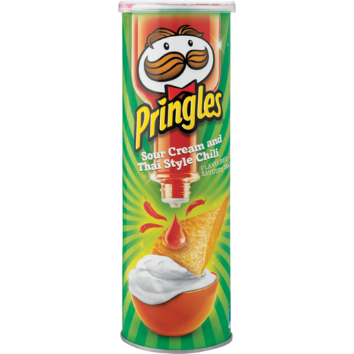 Pringles Sour Cream & Thai Style Chilli Potato Chips 110g