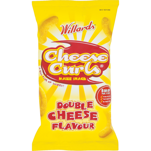 Willards Cheese Curls Double Cheese Flavoured Maize Snack 14g