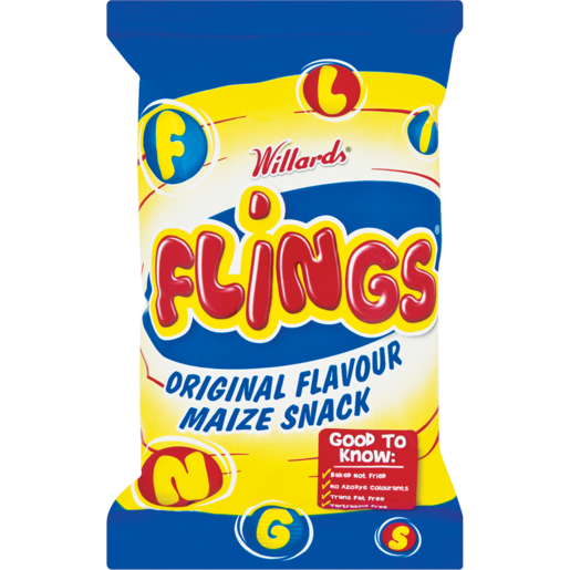 Willards Flings Original Flavour Maize Snack 12g