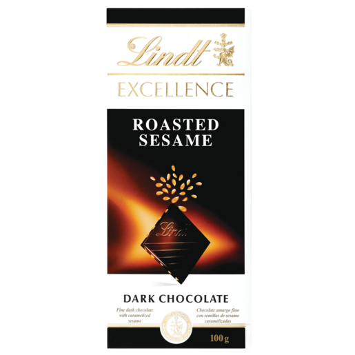 Lindt Excellence Roasted Sesame Dark Chocolate Slab 100g