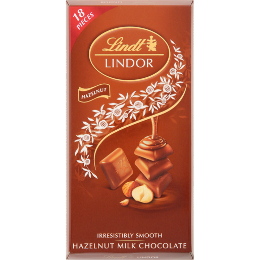 Lindt Lindor Irresistibly Smooth Hazelnut Milk Chocolate Slab 100g