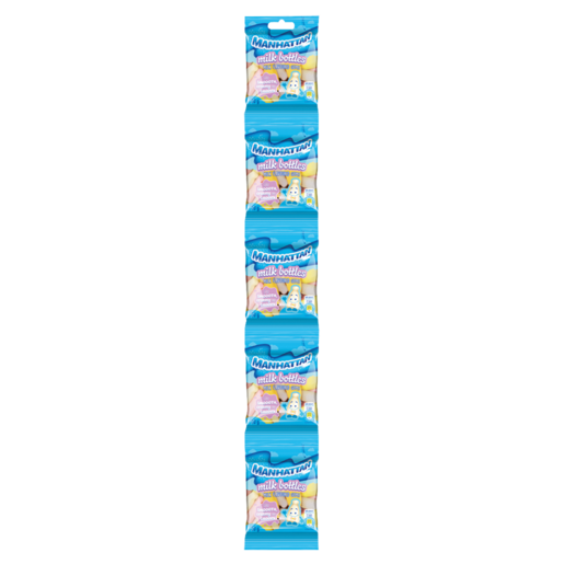 Manhattan Milk Bottles Sweets Strip 5 x 30g