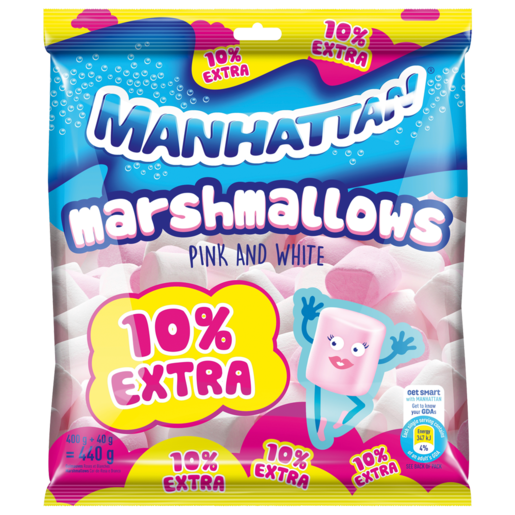 Manhattan Pink & White Marshmallows 440g