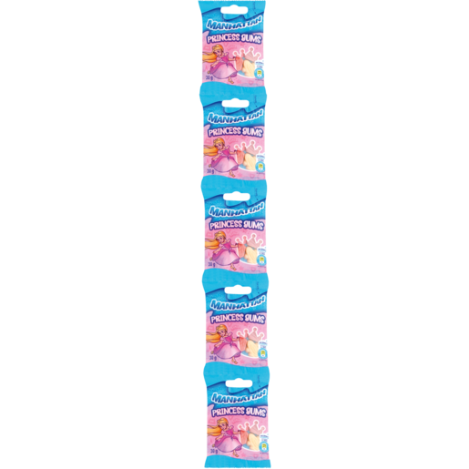 Manhattan Princess Gums Sweets Strip 5 x 30g