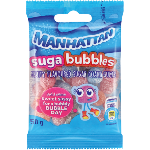 Manhattan Suga Bubbles Sweets 50g