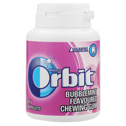 Orbit Sugar Free Bubblemint Flavoured Chewing Gum 64g