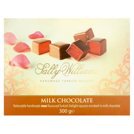 Sally Williams Handmade Turkish Delight in Milk Chocolate 300g