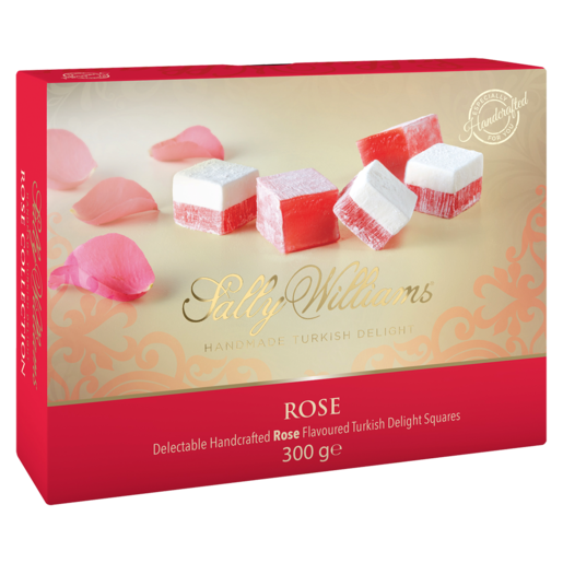 Sally Williams Rose Turkish Delight Gift Box 300g