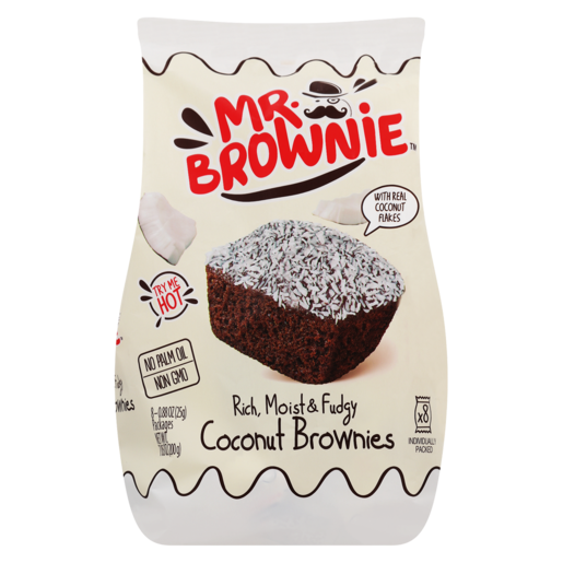 Mr. Brownie Mini Coconut Brownies 8 Pack