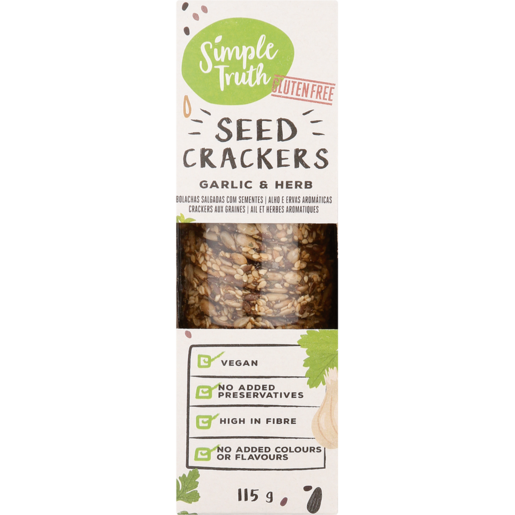 Simple Truth Garlic & Herb Seed Crackers 115g