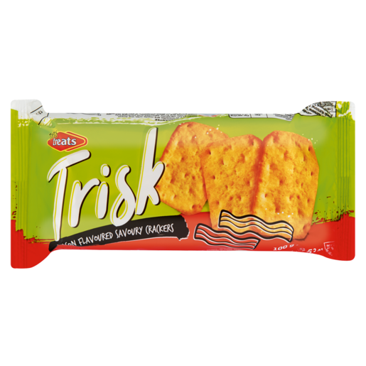 Tasty Treats Trisk Bacon Flavoured Savoury Crackers 100g