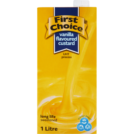 First Choice Vanilla Flavoured UHT Long Life Custard 1L